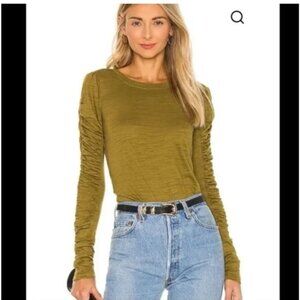 Free People Natasha Ruffle Sleeve Top